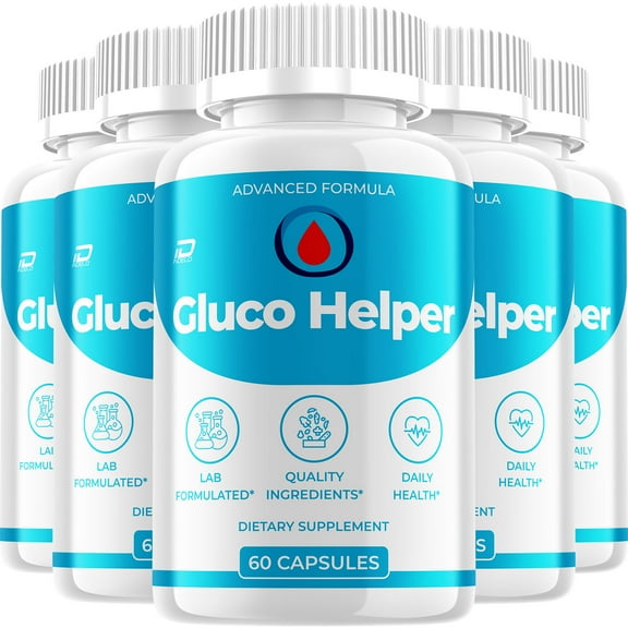 Gluco Helper Capsules – GlucoHelper Natural Blend Glycogen Support, 5 Pack, 300 Capsules