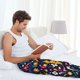 thumbnail image 5 of Fotbe Cinco De Mayo Floral Pantalones de Pijama para Hombre, Pantalones de Dormir, Pantalones de Casa con Cintura Ajustable y Bolsillos-3X-Large, 5 of 6