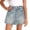 Blue-C, variant on Girls Denim Shorts Elastic Waist Wide Leg Lace Patchwork Short Jeans Casual Loose Summer Pants With Pockets (6 Years, Blue-C)