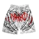 thumbnail image 3 of Pantalones cortos clásicos de playa con calavera para hombre y mujer, Shorts de gimnasio con estampado de mano de esqueleto a la moda,, 3 of 5