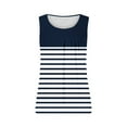thumbnail image 5 of WCMZJ Women's Striped Tank Tops Summer Pleated Front Tunics Casual Sleeveless Shirts Ladies Loose Flowy Blouses to Wear with Legging Navy S, 5 of 5