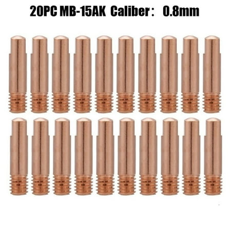 

Fule 20PC Tip Gas Nozzle MB-15AK M6*25mm Welding Torch Contact Contact Tip Gas Nozzle