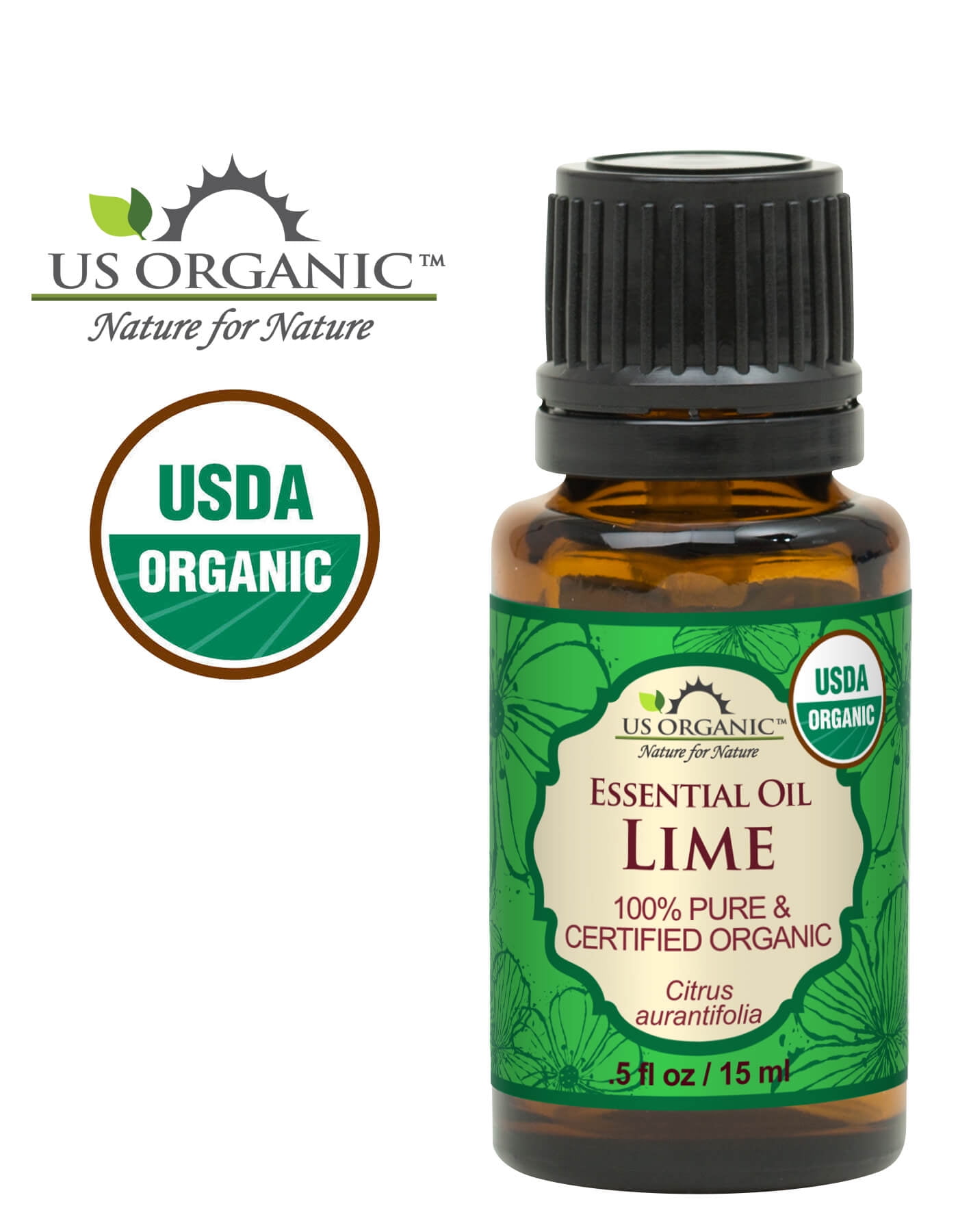 US Organic Lime Essential Oil, 100% Pure Certified USDA Organic