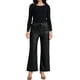 thumbnail image 2 of Pantalones de cuero sintético para mujer Inspire Chic, de cintura alta, pierna recta, con bolsillos, atuendo para fiesta, talla XS, color negro, 2 of 6