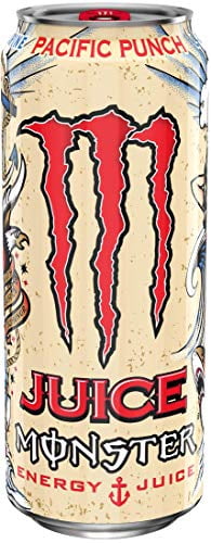 Juice Monster Pacific Punch, Energy + Juice, Energy Drink, 16 Ounce (Pack of 24)