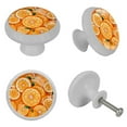 thumbnail image 4 of Tangerine Fluorescent Drawer Pulls with Screws - Round 4-Pack, Glow-in-the-Dark Knobs for Cabinets, Wardrobes, and Dressers, 4 of 6