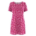 thumbnail image 4 of Costumes d'Halloween Aguichant pour Femmes Robe de Soirée Mode Imprimé Vintage Manches Courtes Col Rond Robe pour Femmes 2023 en Liquidation, 4 of 6