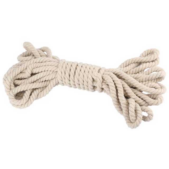 Bearachild Cuerda de algodón de 5mm, 8mm, 10mm, 15mm, cuerda trenzada gruesa, cuerda trenzada de decoración Beige, cuerda artesanal para el hogar, Kits de decoración para fiestas 10 mm Bearachild HA002654-03
