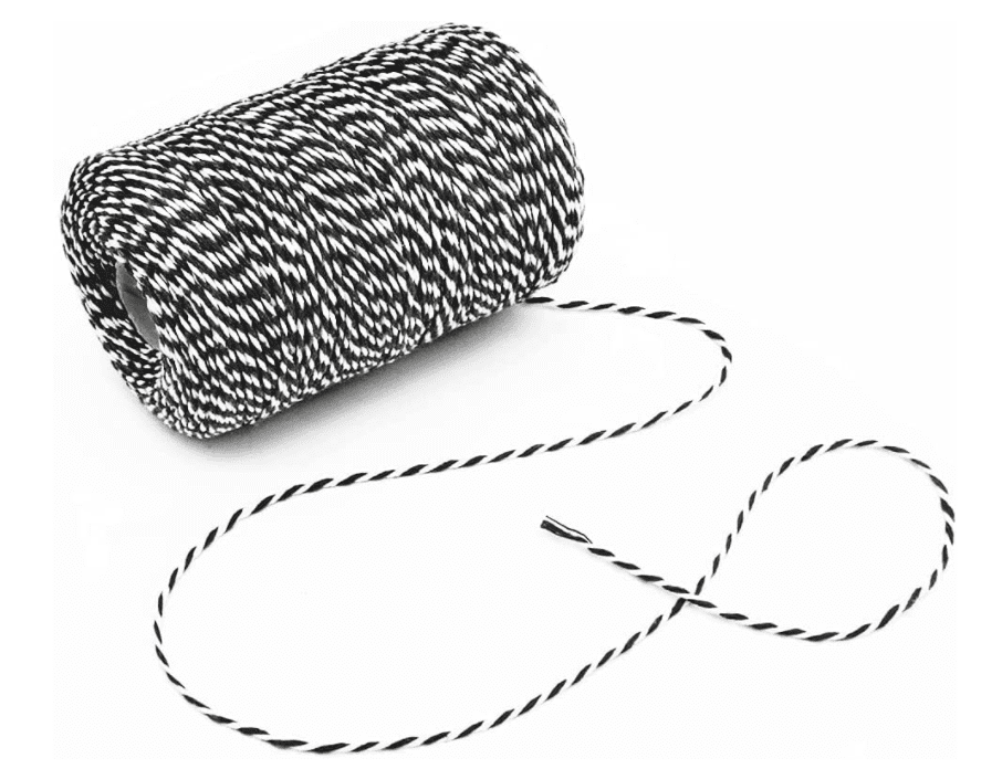 2 PACKS Bakers Twine, 656 Feet 2mm Striped Cotton Twine Ribbon