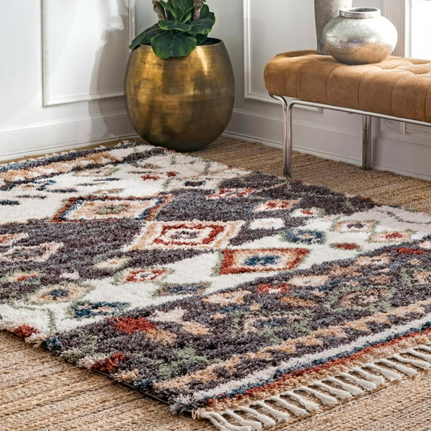 nuLOOM Southwestern Rosemarie Moroccan Tassel Shag Area Rug Walmart