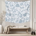 thumbnail image 5 of Light Blue Farmhouse Large Tapestry for Bedroom Wall Hanging Tapestry,Retro Botanical Plant Fruit Leaf Ceiling Backdrop Tapestries Poster Blanket Wall Decor for Teens Room Living Room Dorm 100" x 59", 5 of 8