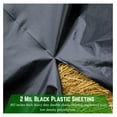 thumbnail image 3 of Exlonjet - Black Plastic Sheeting - 2 mil - (10' x 100') - Black Plastic Tarp, Polyethylene Vapor Barrier Plastic Sheeting, Black Painters Tarp, Roll of Lightweight Plastic, 3 of 7
