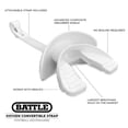thumbnail image 2 of Battle Sports - "Wanted" Oxygen Lip Protector Football Mouthguard - White/Black, 2 of 2