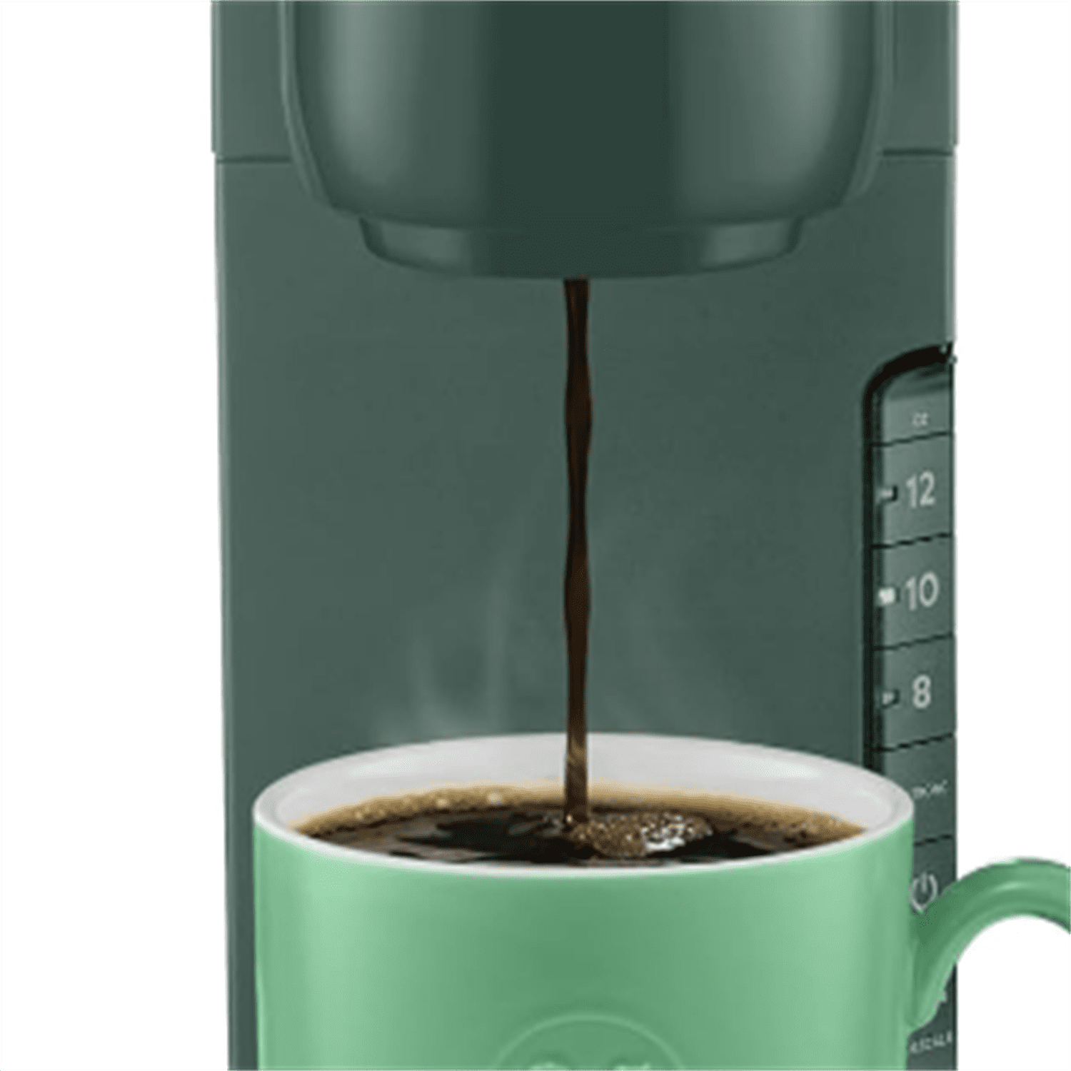 Single Serve Coffee Maker, 3 Brew Sizes, Strong Button Feature, 42oz Removable Reservoir, Evergreen