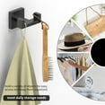 thumbnail image 4 of Ruacq Gancho Doble para Toallas Base Cuadrada Negra Mate Soporte para Toallas de baño Percha para Toallas de Mano Acero Inoxidable Moderno Montado en la Pared, 4 of 5