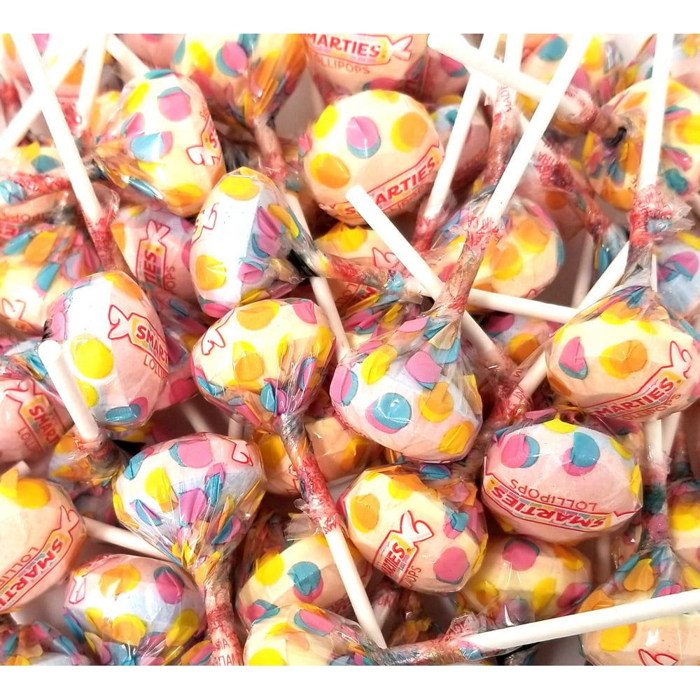 Smarties Assorted Fruit Flavored Lollipops Candy, Double Lollies Pops