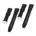 thumbnail image 3 of Reloj de pulsera de goma Sunnimix con Hebilla de acero inoxidable 1,8 cm Argenta negra, 3 of 7