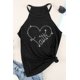 thumbnail image 2 of ABPHQTO Camiseta de tirantes ajustada con estampado en forma de corazón Black Faith para mujer, 2 of 5