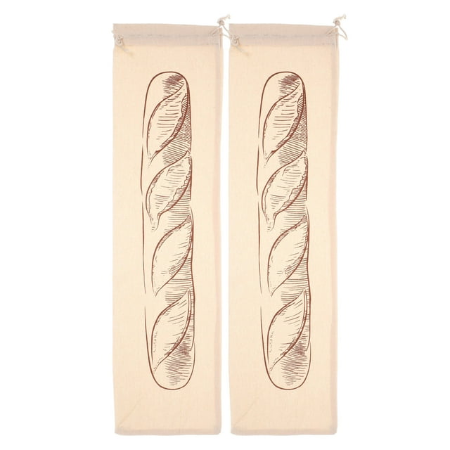 FONWILYO 2 Pcs Sacs de Rangement pour Pain en Lin Réutilisables Fermeture à Cordon Sacs à Pain Respirants