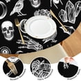 thumbnail image 4 of Black Gothic Skull Bat Pattern Round Fitted Tablecloth with Elastic Edge,Dining Table Cover Waterproof,Outdoor Round Tablecloth for Camping,Dining,Indoor and Outdoor, 4 of 7