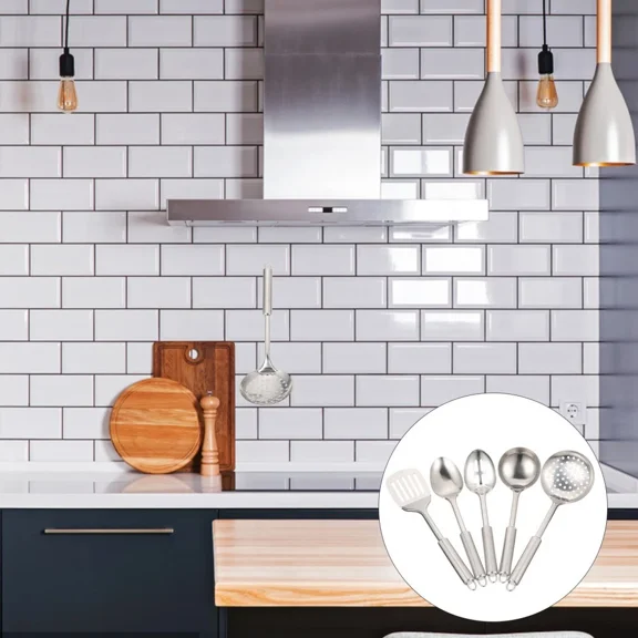 Kitchen Set Baby Large Stainless Steel Utensil Serving Utensils Wok Cooking