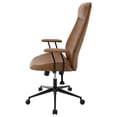 thumbnail image 5 of Ranger Upholstered Adjustable Home Office Desk Chair Brown, 5 of 11