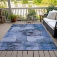 thumbnail image 6 of HomeRoots 625361 3 x 5 ft. Blue & Sky Blue Abstract Washable Transitional Indoor & Outdoor Rectangle Area Rug, 6 of 9