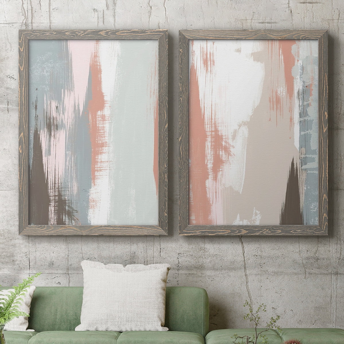 Sandstone Peel I - Premium Framed Canvas 2 Piece Set - Ready to Hang