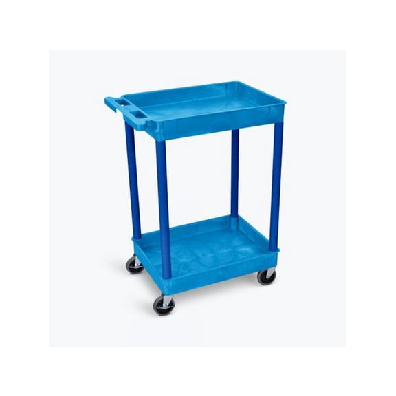 Luxor BUSTC11BU Two Level Serving Cart - Blue
