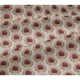 thumbnail image 5 of oneOone Viscose Jersey Maroon Fabric Leaves & Floral Block Sewing Material Print Fabric By The Yard 60 Inch Wide, 5 of 5