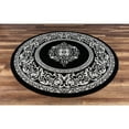thumbnail image 3 of Capitola GAD Rize Beautiful Contemporary Indoor Outdoor Area Rug with Classic Medallion Black 7'10" x 10'2" 8' x 10' Rectangle, 3 of 3