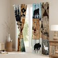 thumbnail image 3 of Erosebridal Letter H Monogrammed Blackout Curtains Set of 2 (52x84 Each),Happy Camping Outdoor Adventure Window Curtains For Travel Trailers, 3 of 7