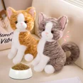 thumbnail image 3 of Juguete de peluche de gato para niños, muñeco de felpa de empalme de gato Kawaii, muñeca de pierna durmiente, regalo de Festival, regalo de cumpleaños, 40CM120, 3 of 5
