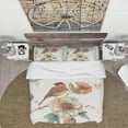 thumbnail image 3 of Designart 'Farmhouse Bird on Flower Branch' Cottage Duvet Cover Set, 3 of 4