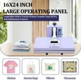 thumbnail image 5 of Large Heat Press Machine Heat Press Machine for T Shirts,Large Operating Panel Press Heat Machine for Clothes Canvas Bags Pillows Placemats, 5 of 7