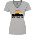 thumbnail image 3 of Inktastic Las Vegas Nevada Skyline Retro Women's V-Neck T-Shirt, 3 of 5