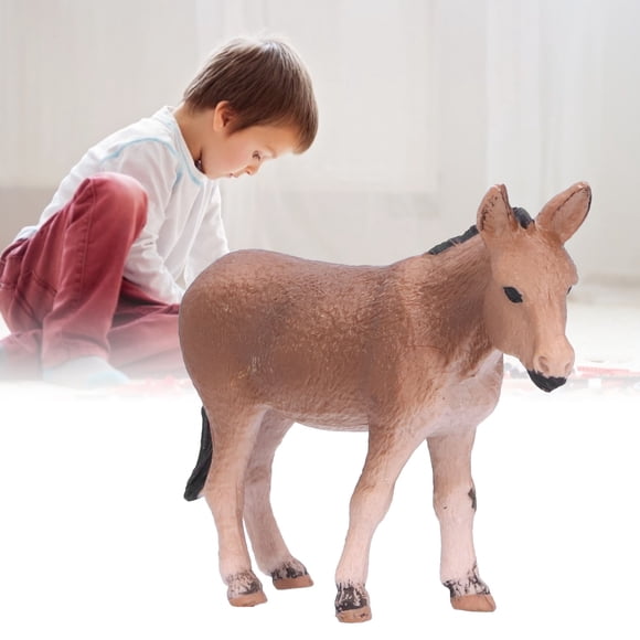 Herwey Wild Donkey Simulation Animal Toy Statue Baby Educational Plastic Lifelike Toys Kids Gift,Animal Toy Statue,Creatures Figurines Toys