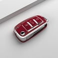 thumbnail image 2 of Key Fob Cover Compatible with Fit for Audi A4 A3 Q3 Q5 Q7 TT TTS RS3 S4 S3 A1 S6 RS4 RS6 Q2L ABS Smart Remote Key Case Keychain Case Holder Protector,Red, 2 of 8