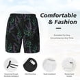 thumbnail image 5 of Lsque Mens Swim Trunks Lavender Flowers Pattern - Bathing Suit Compression Liner - Beach Swim Shorts Swimwear - (S-3XL) - Stretch Quick Dry -Large, 5 of 9