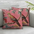 thumbnail image 3 of Awypu  Blush Pink Chinoiserie Flower Bird Farmhouse Throw Pillow Cushion Peacock Animal Asian Garden Floral Cushion Cover Chinoiserie Chic Asian Euro Sham Pillow 24x24in, 3 of 5