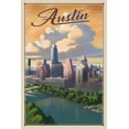 thumbnail image 5 of Austin, Texas, Lithograph, City Series, Lantern Press, Premium Playing Cards, 52 Card Deck with Jokers, USA Made, 5 of 5