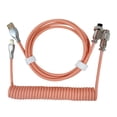 thumbnail image 1 of Sywqhk Cable USB tipo C para conector de aviador de teclado mecánico (naranja), 1 of 9