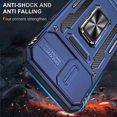 thumbnail image 2 of Soatuto Magnetic Kickstand Protective Cell Phone Case with Camera Cover for Apple iPhone 13/14, Blue, 2 of 7