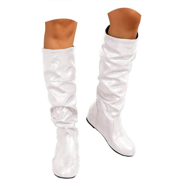 Leozcaa Bottes Hautes Décontractées pour Femmes, Confortables, Bout Rond, Fermeture Éclair Latérale, Hiver, Plates, Bottes Hautes