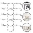 thumbnail image 3 of 5 Sets Adjustable Picture Hanging Wire Kit With Stainless Steel Cable And Hooks Picture Hanging Hardware System Set For Wall Picture Exhibition Art Gallery Display Heavy Duty Frame, 3 of 5