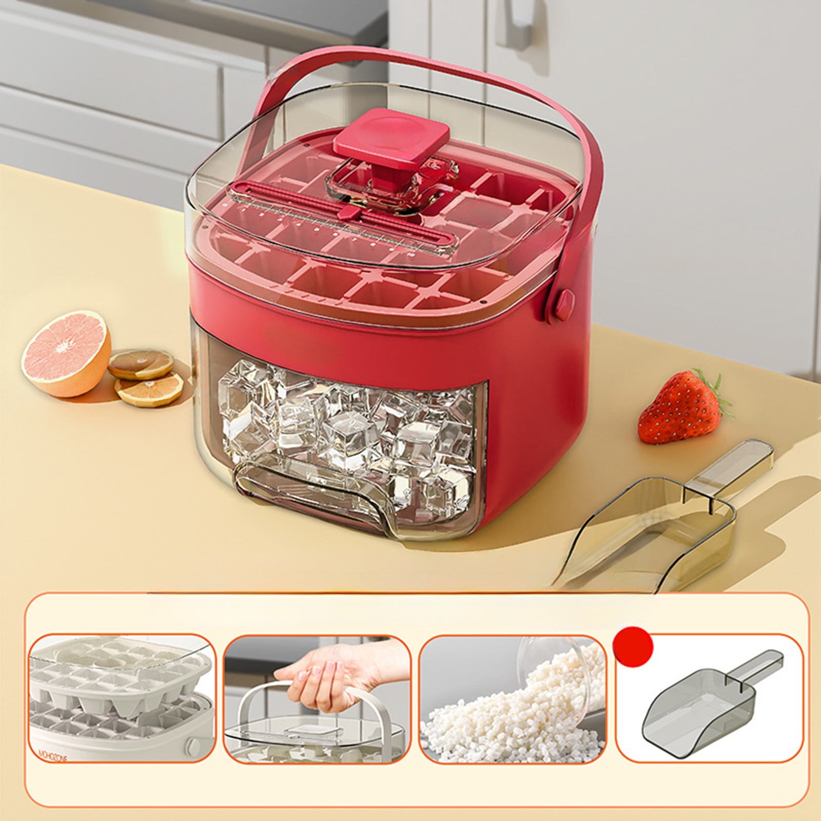 Tray With Lid Large Capacity Silicone Ice Maker For Ice And Cubes Silicone Lids Large Clear Ice Tray Ice Cubes Reusable Metal Silicone Ice Stick Tray Silicone Ice Trays with Take5 Candy Bar Soup And