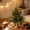 YELLOW, variant on Cififendec Christmas Mini Artificial Pine Tree with Red Berries, 17.72", Burlap Base Small Artificial Xmas Tree as Gift for Bedroom Coffee Table Farmhouse Decor