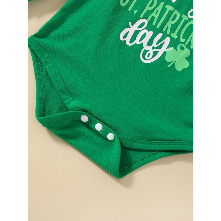 Newborn Baby Boys My 1st ST Patrick's Day Green Outfit Bodysuit Romper +  Pants Clothes 3Pcs Sets : : Clothing, Shoes & Accessories