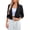 #12 Black, variant on Women's Open-Front Cropped Blazer with Ruched Sleeves