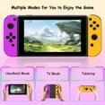 thumbnail image 4 of Controlador de Switch para Nintendo Switch, Control Remoto de Switch compatible con Vibración Dual/Control de Movimiento/Captura de Pantalla/Activación (Morado y Naranja), 4 of 7